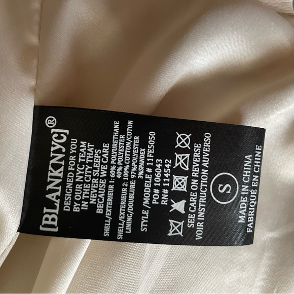 Offwhite, faux leather Blank NYC jacket, size S - Picture 4 of 4